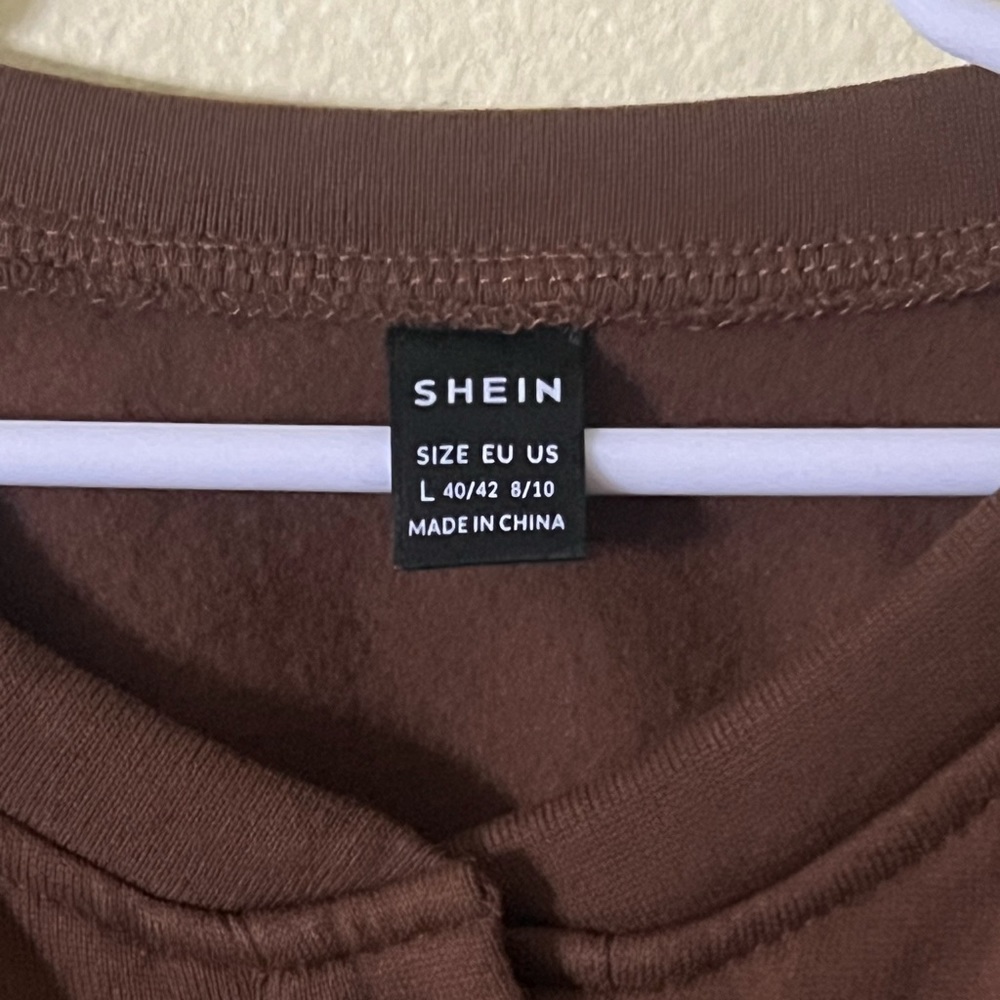 Letter Graphic Colorblock Drop Shoulder Button Front Jacket - Picture 2 of 3